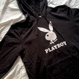 Medium oversized Black Playboy Hoodie